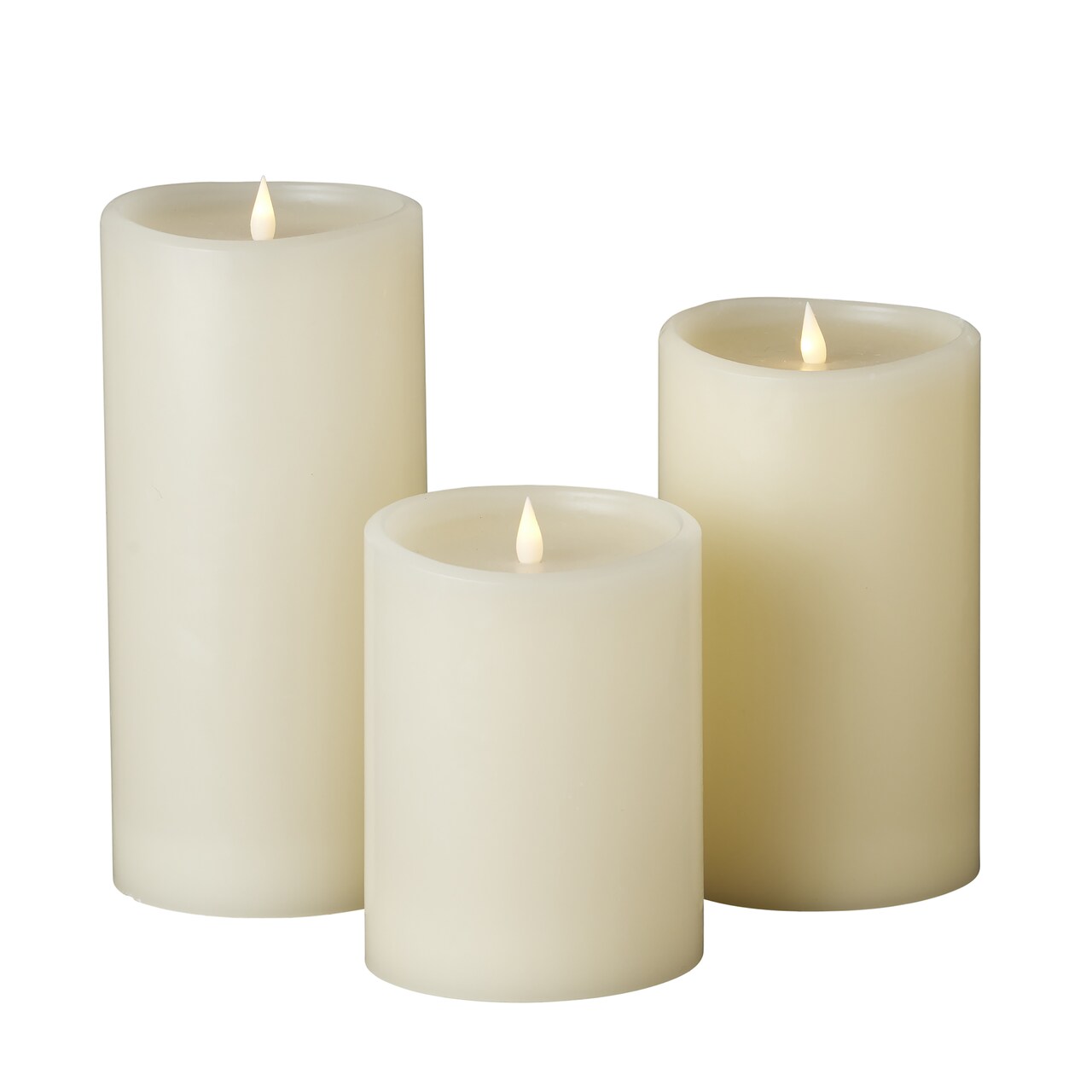 Classic Motion Flameless Candle 3pc Set -5x7, 5x9, 5x11 Ivory